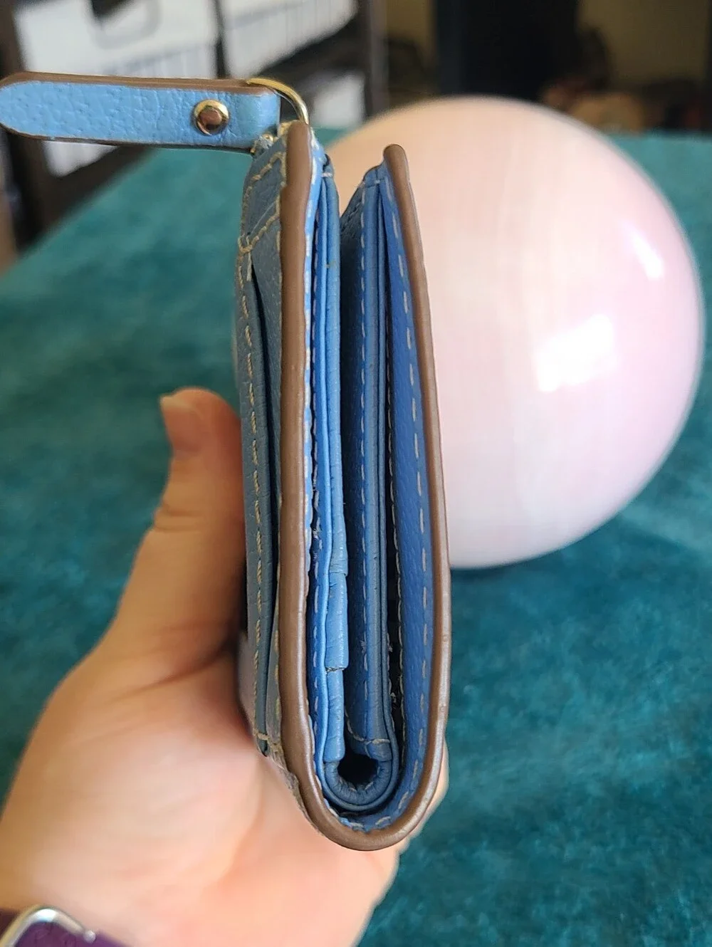 kate spade Small Leather Wallet - Light Blue